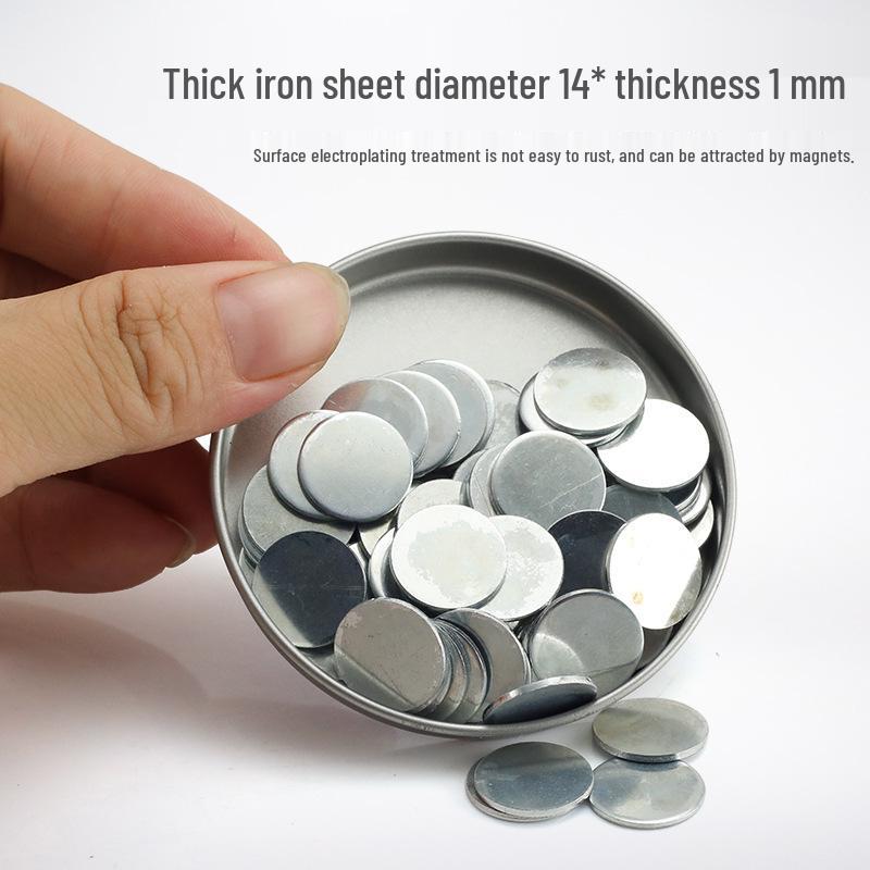 100 Round Galvanized Rust-Proof Magnetic Sheet Patches (0.3-1mm Thick)