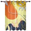 Summer Leaves Flower Colorful Abstract Window Curtains Luxury Curtains for Living Room Bedroom Curtains Printed Valance Drapes