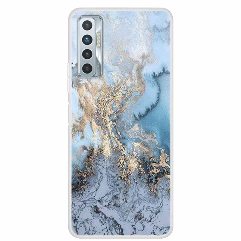For Tecno Camon 17P Case Luxury Silicone TPU Soft Cover Phone Case For Tecno Camon 17 CG7 CG6 Coque Shockproof Marble Funda Capa