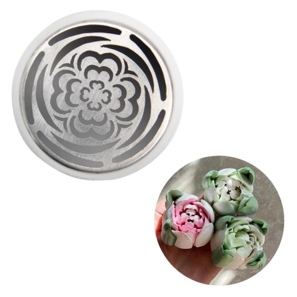 Bocchetta per dolci in acciaio inossidabile con fiore, utensili per la cottura domestica, punta creativa per glassa, ugello per pasticceria, accessori per utensili da cucina
