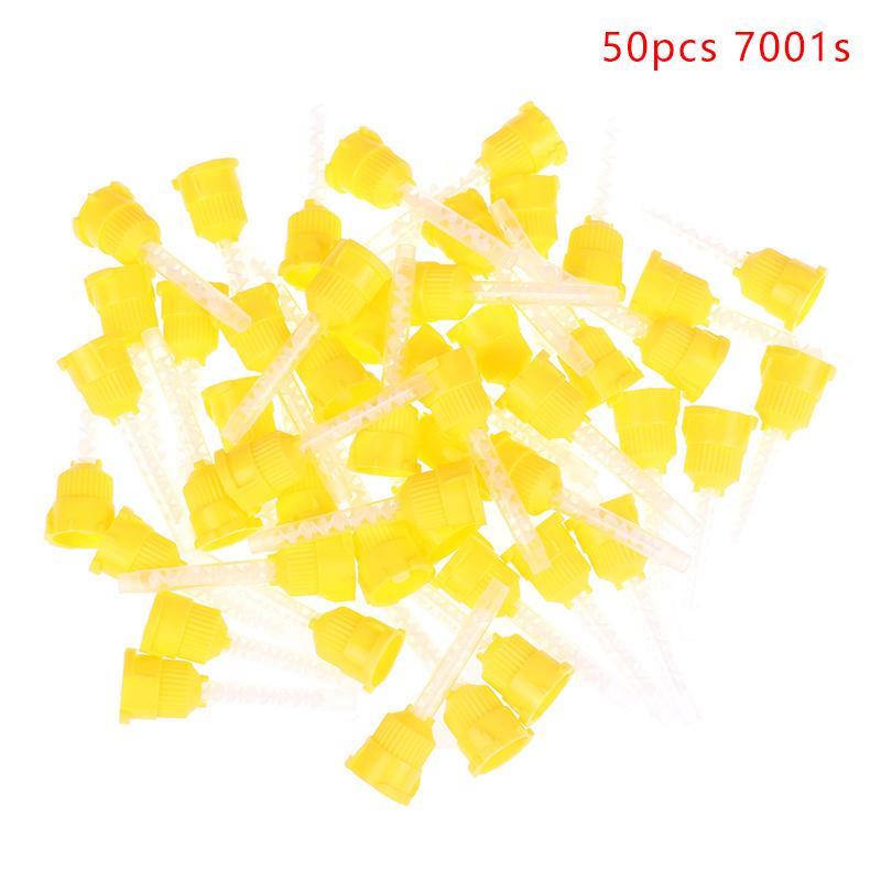 50/100 Pièces Matériaux Dentaires Odontologie Caoutchouc Silicone Tête de Mélange Transfératrice Embouts d'Impression Jetables Embouts de Mélange Tube de Mélange