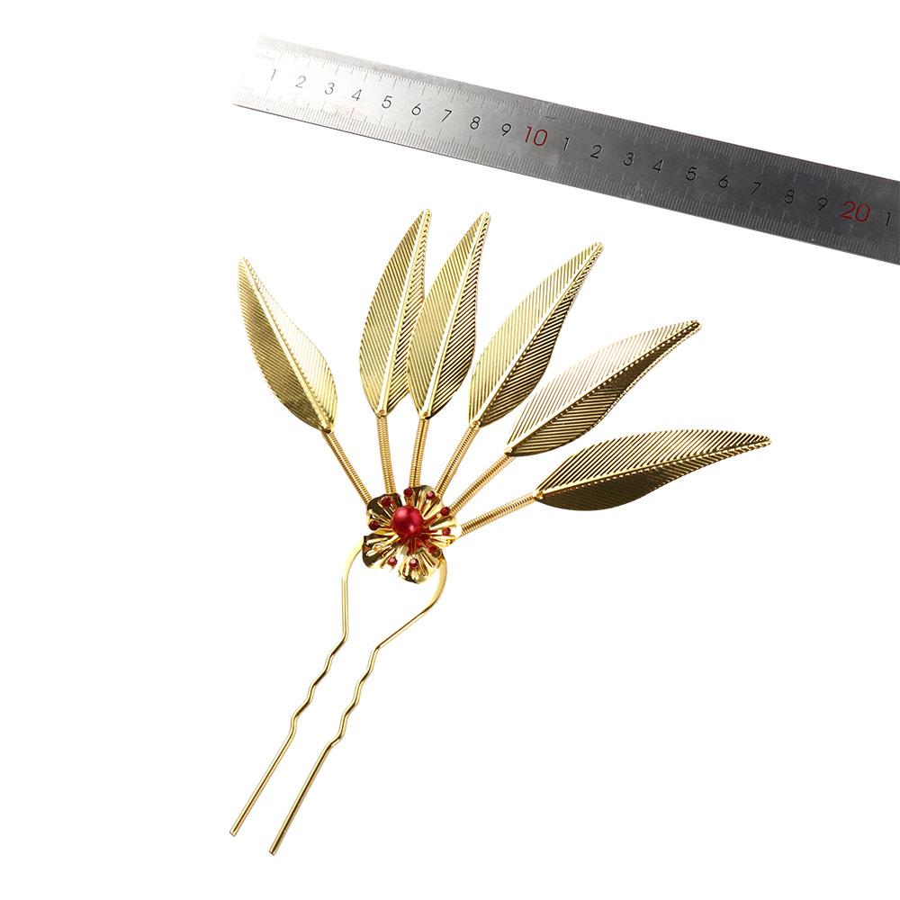 Girl Hair Accessories Thai Headdress U Shape Hairpin Metal Hair Sticks Ancient Style Headwear