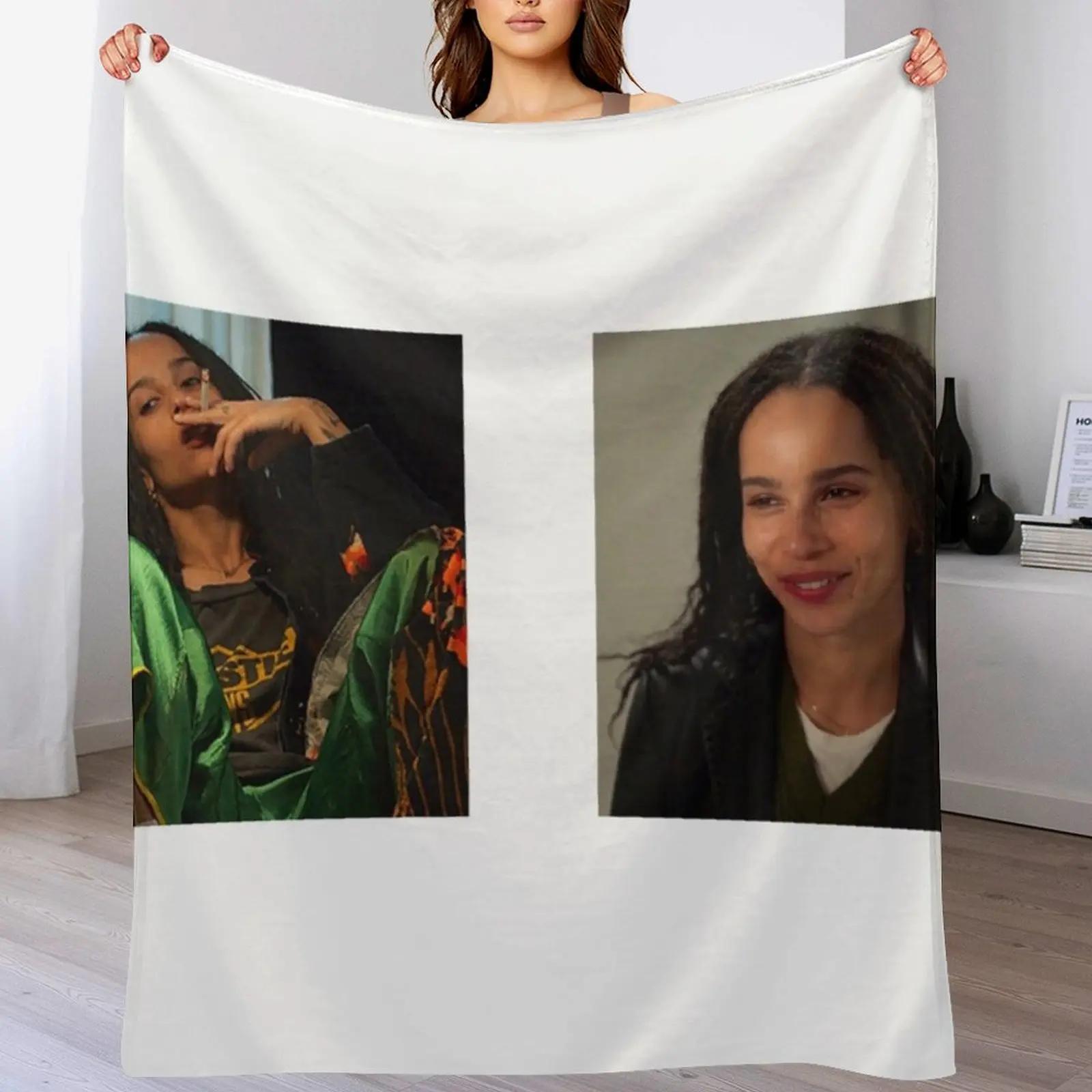 Плед Зои Кравиц «Хай-фай» Устойчивый к складкам Легкий плед Size: 75*100cm, Weight: 230 GSM