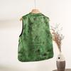 Grüne Jacquard-Stehkragen-Knopfweste Damen 2025 Premium-Gefühl Verbesserte Weste