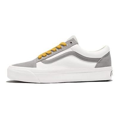 LX Old Skool Velúr Vászon Sokoldalú Kényelmes Tartós Alacsony Szárú Skate Cipő Unisex Sneakerek Szürke Fehér VN000D560BP