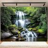 1 Piece of Forest Waterfall Landscape - Polyester, Background Fabric for Weddings, Birthdays and Festival Parties