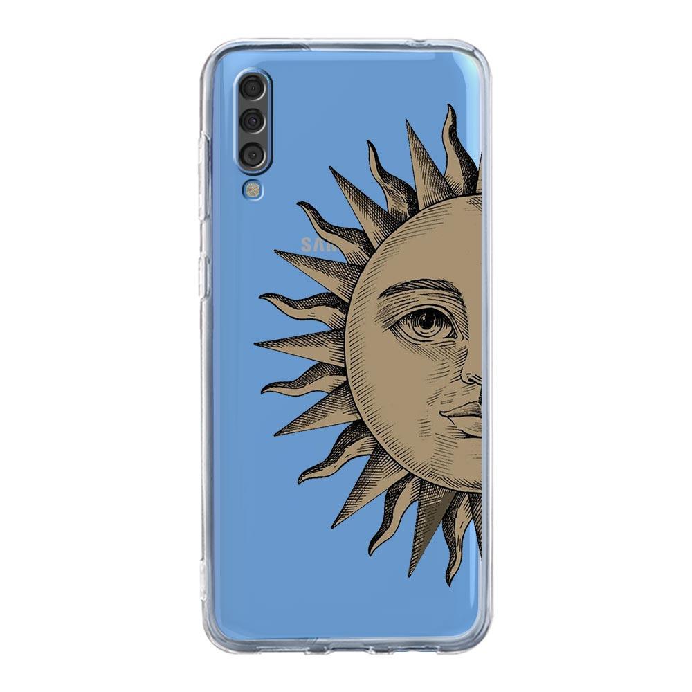Funny Sun Moon Angel Eyes Phone Case For Samsung Galaxy A12 A32 4G A50 A70 A20E A20S A10S A22 A30 A40 A52 A72 5G A02S A04S Cover