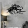Black Iron Wave Wall Art for Living Room Patio Office, Metal Home Decor Coastal Design