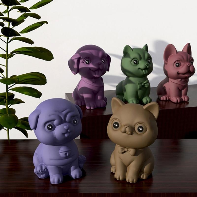 3D Dog Soap Mold Silicone Chocolate Fondant Mold Candle Making DIY Crystal Resin