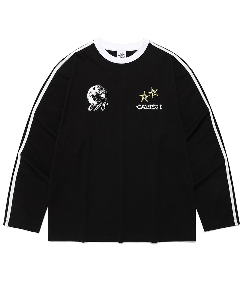CAVISH Globe Football Ls Tee Black(Cv2Fsut552A)