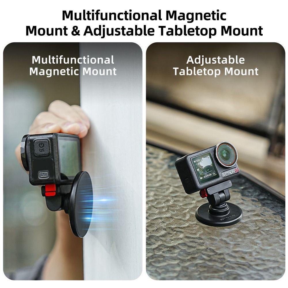 Adjustable Magnetic Mount Base Rotatable Quick Release Mount Adapter Durable Lightweight for DJI Osmo 360/Action 5Pro/4/3/2