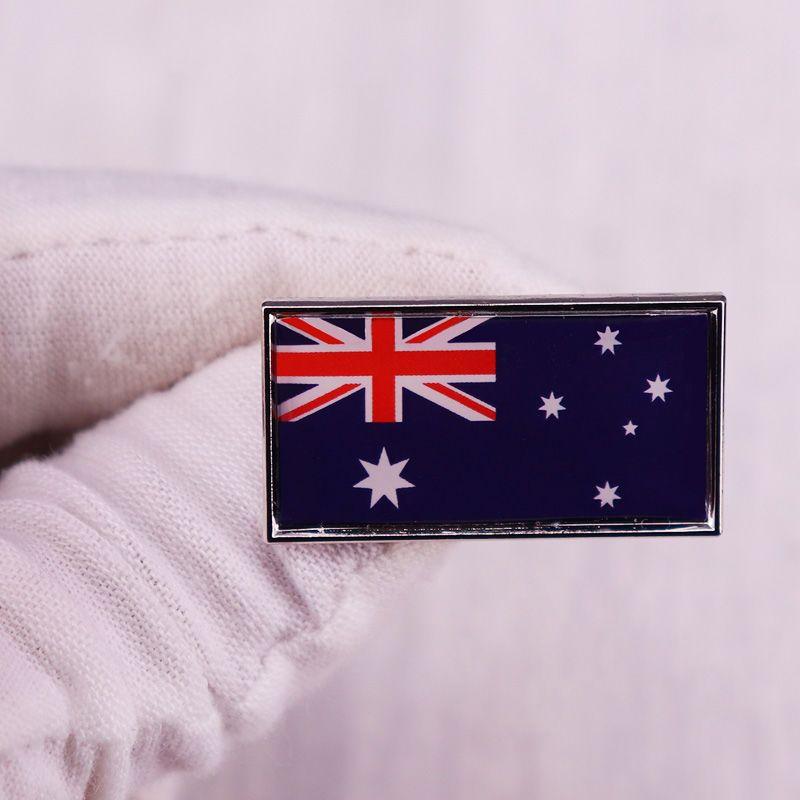 

Брошь с квадратным значком австралийского флага Square Badge Australian Flag Pin Badge