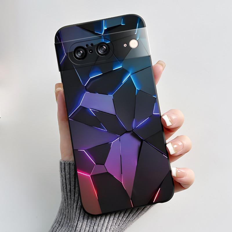 

Phone Case For Google Pixel 8 Soft Silicone Black Case Elegant Style Unique Design Pattern Dragon King, Koi Lion Casing Google Pixel 8
