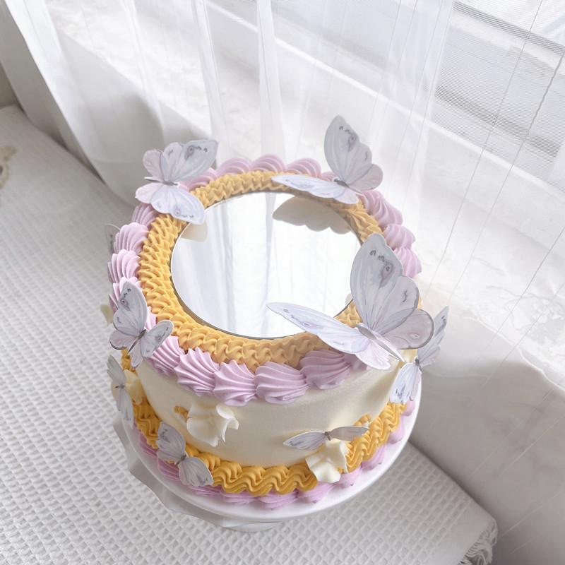 Beautiful Butterfly Cake Decoration Butterflies For Cake Girl Happy Birthday Topper Mother'S Day Decorating Party Supplies