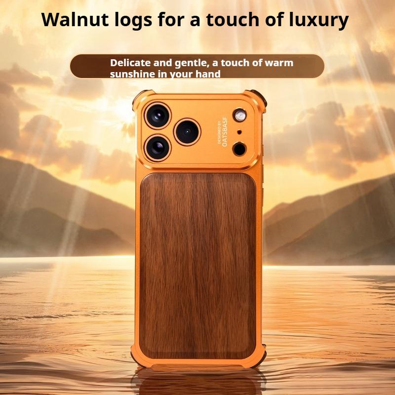 Oatsbasf Custodia in Legno per iPhone 17 Pro Max/17 Pro Magsafe Senza Bordi Ricarica Wireless Protezione Antiurto di Grado Militare