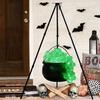 Heksenketel Snoephouder Borrelende Set Grote Heksen met Snoerlicht Halloween Tuindecoratie Zwarte Plastic Kom Emmer Buiten Binnen Decoratie