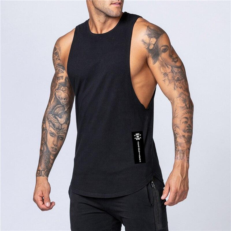 Brand Workout Gym Mens Tank Top Vest Muscle Sleeveless Sportswear Shirt Fashion Clothing Bodybuilding Singlets Cotton Fitness