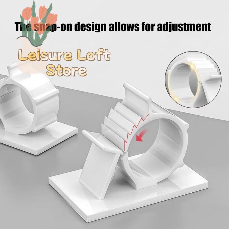 Cable Clips Adjustable Organizer Self Adhesive Mounts Cord Wire Clamps for Desktop Office Home Charger Tidy Solution