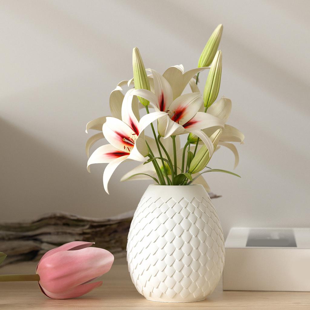 Dragon's Egg/Striped Flower Vase Mould Flexible Silicone Mold for Handmade Desktop Decoration Jewelry Molding Tool