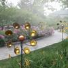 Iron Art Wind Rotator Metal Gardening Plug Garden Decorative Pile Flower Shaped Windmill  Park