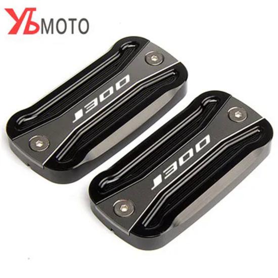 Motorcycle Accessories Fits For KAWASAKI J300 J 300 2014- 2015 2016 2017 2018 Aluminum Brake Fluid Reservoir Cap Covers