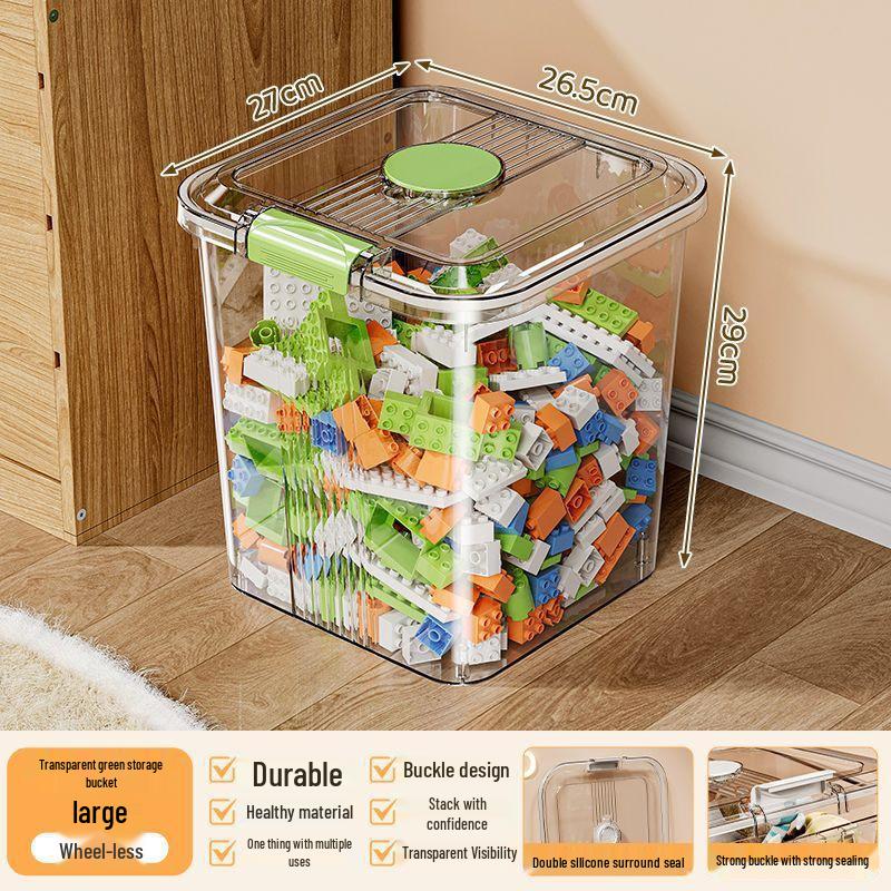 Transparent Multifunctional Storage Box: Large Capacity Plastic Organizer for Toys, Snacks, and Clothes