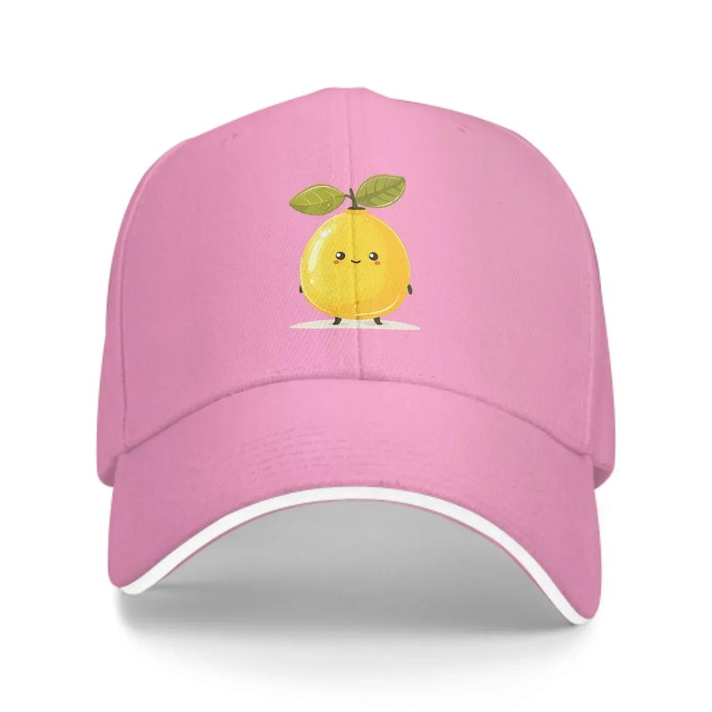 Kreslené Citronové Baseballové Čepice Módní Casquette pro Muže Ženy Nastavitelné Ležérní Trucker Čepice pro Sport Venkovní Aktivity