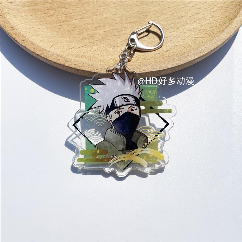 Anime Naruto Acrylic Keychain Accessaries Uzumaki Naruto Cartoon Keyring