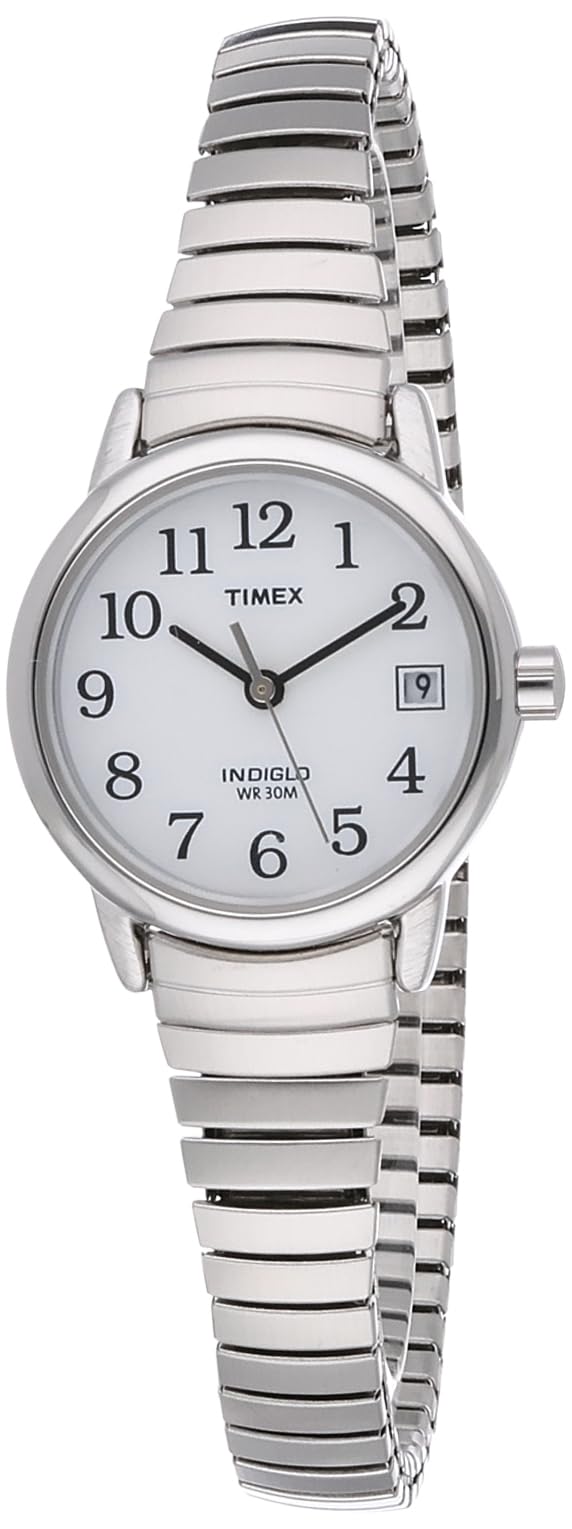 

[Women s Watch]Timex Women s T2H371 Quartz Easy Reader Watch with White Dial Analogue Display and Silver Stainless Steel Bracelet Women s