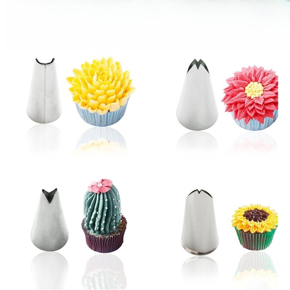 7 Piece Baking Tool Set 304 Food Grade Stainless Steel Cream Decorating Mouth Cake Decoration Supplies Frosting Decorating Mouth
