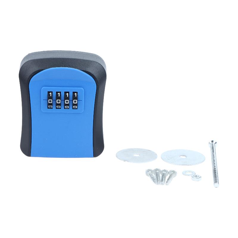 Wall Mounted Key Safe Box 4 Digits Password Lock High Durability Anti-Pry Key Keeper for School Apartment Entrance
