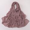 Pearl Chiffon Starry Bow Rhinestone Long Scarf Muslim Women Headscarf