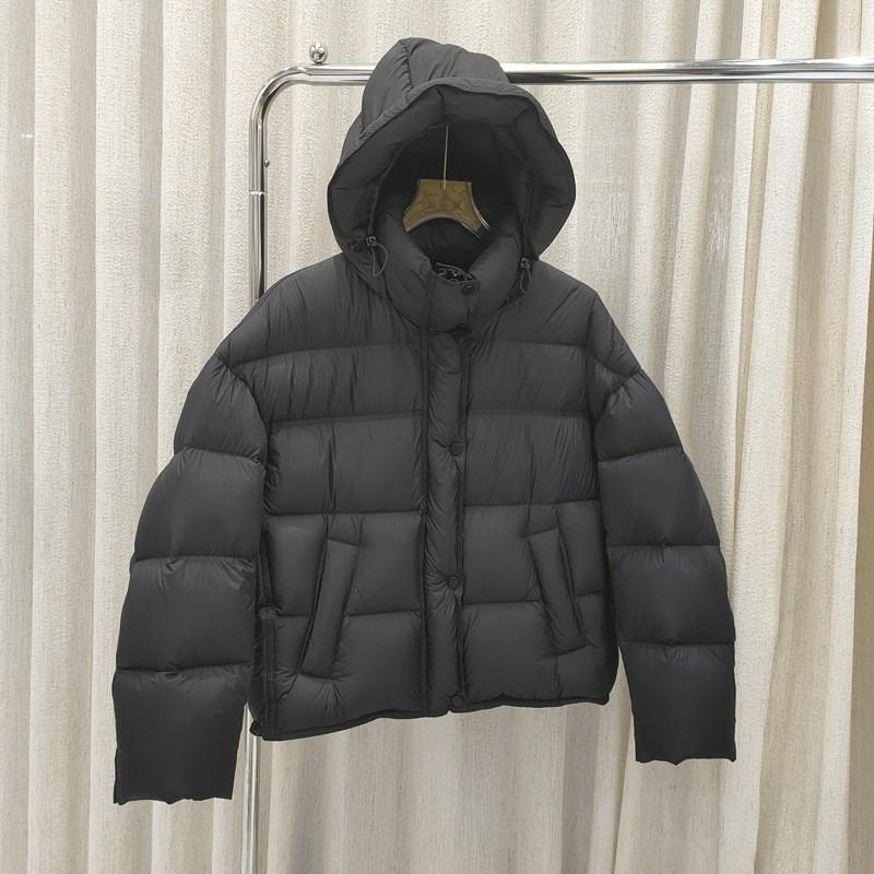 Womens Short Puffer Jacket With Hood Warm Thick Duck Down Coat Oversized Casual Winter Outerwear