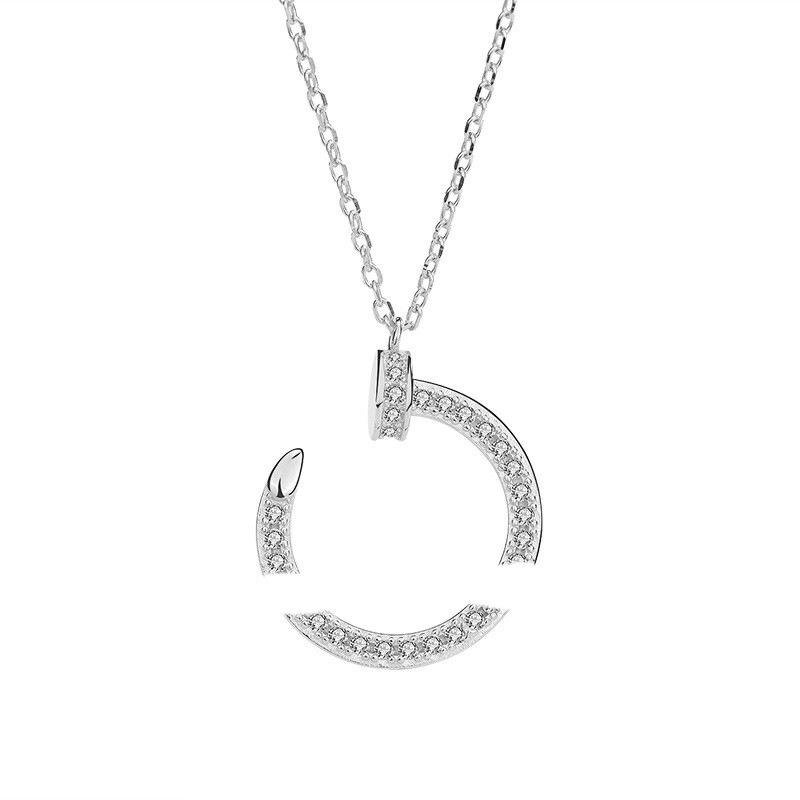 Kajia Diamond Nail Necklace - Elegant Women's European and American Style Non-Fading Clavicle Chain