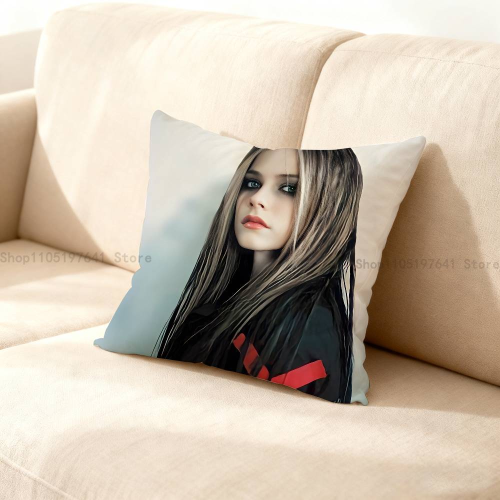 A-Avril Punk L-Lavigne Pillow Case For Sofa Decor Car Office Room Printing Cushion Cover Decorations and Protector