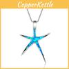Mode för kvinnor Havs-Sjöstjärna Blåvitgrön Eldopal Hänge Halsband Gåvor