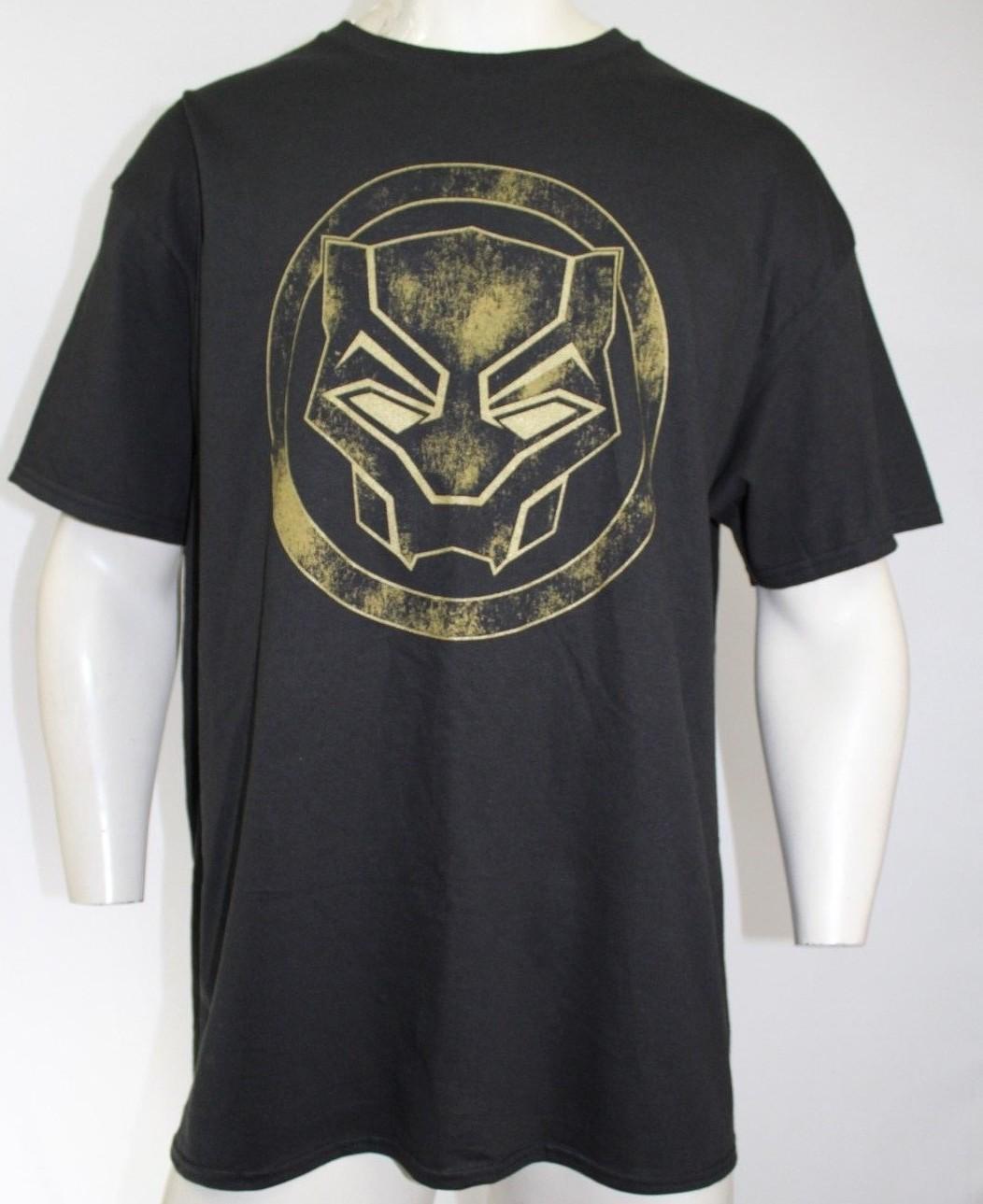 Black Panther Gold Weathered Logo T Shirt Marvel - Size XL S разноцветный