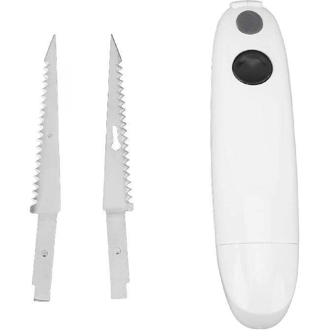 Cordless Electric Fillet, Battery Powered Portable Electrical Food Cutter for Carving Steak, Pork, Chicken, and Bread, Removable Reciprocating