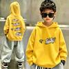 The Latest Y2K Cute Cartoon Cat Double-sided Pattern Hooded Sweatshirt, a Loose and Casual Children's Hooded Sports Shirt