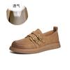 Spring Leather Single Shoes Women's 2025 New Women's Retro Fashion Shoes Casual Versatile Small Leather Shoes British Style Women's Shoes