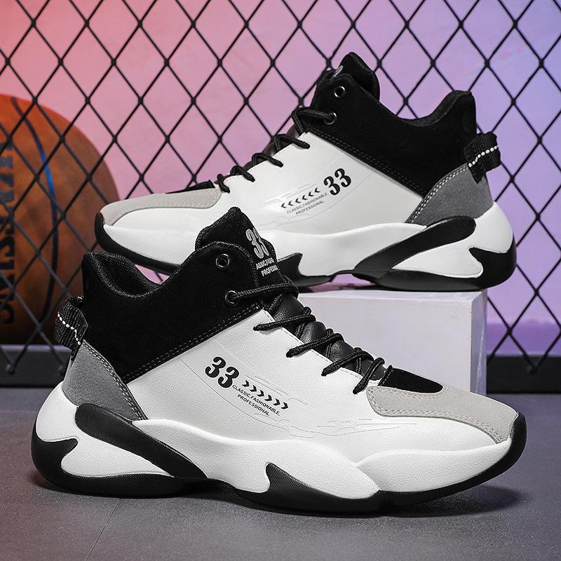 Putian high-top men's shoes 2025 new autumn and winter sports shoes sports running heightening basketball dad trendy shoes
