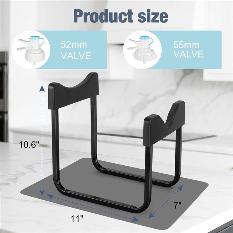 Rust-Resistant Non-Slip Water Stand 3-5 Gallon Water Jug Holder And 2 Dispenser Valve Set, Fits 52Mm/55Mm Bottle Sizes