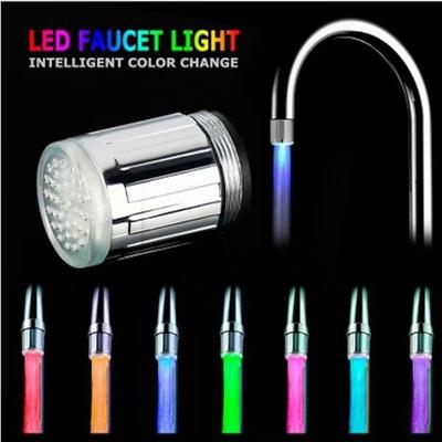1 pezzo RGB colorato LED luce acqua bagliore rubinetto in acciaio inossidabile testa ZH