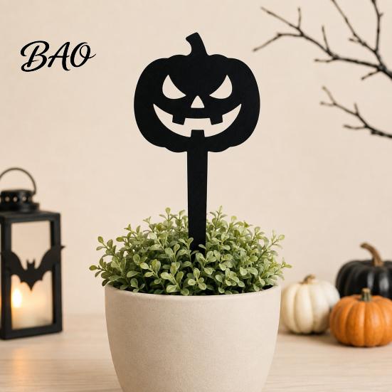 Spooky Plant Bed Decorations 5Pcs Halloween Planter Stakes, Acrylic Garden Sign for Outdoor Yard Lawn Backyard, Decorative Markers Ghost House