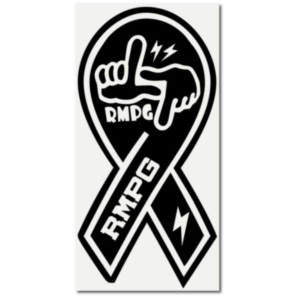 Sticker Ribbon M Black 094B the image "RMPG" (Only remains)