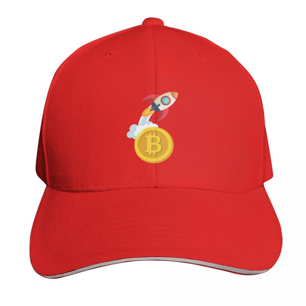 BITCOIN ON THE MOON Baseball Cap Hiking Hat Trucker Cap New In Hat Unisexs Hats Womens