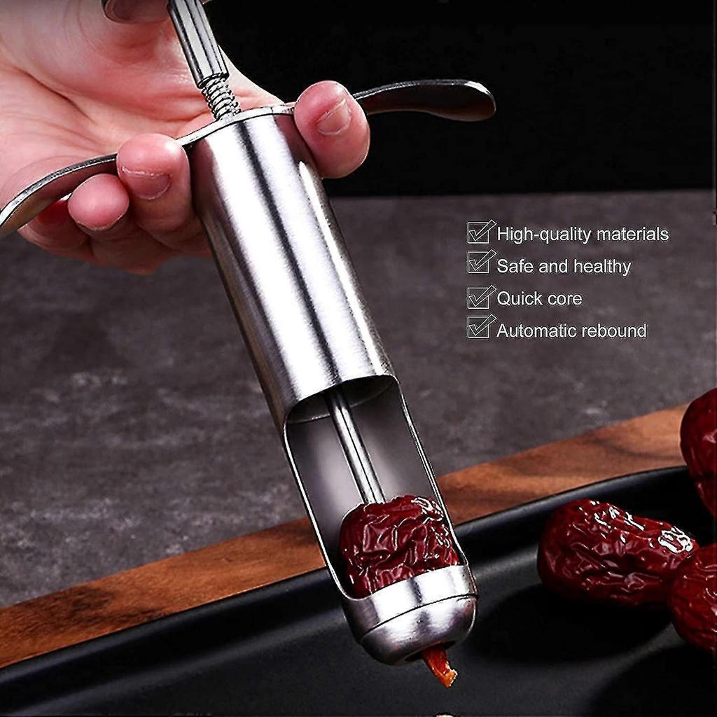Stainless Steel Fruit Core Remover Tool Compatible With Red Dates Hawthorn Grape Kitchen Gadgets 1PC
