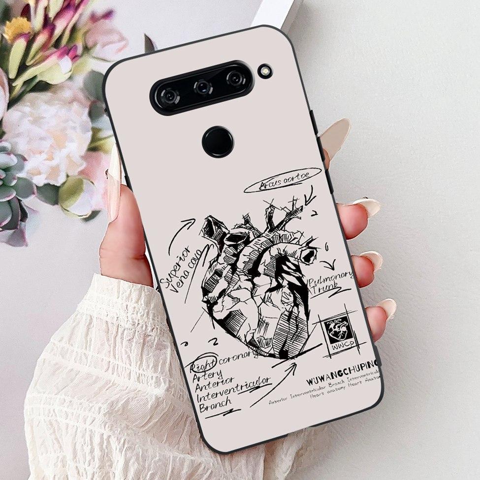 Funda For LG V40 ThinQ Case Cover Silicone Luxury Fashion Cute Cat Cool Shockproof Bumper Casing For LG V405 LM-V405 LM-V409N