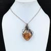 Amazing Sunstone Gemstone Handmade Pure Copper Wire Wrapped Pendant Jewelry
