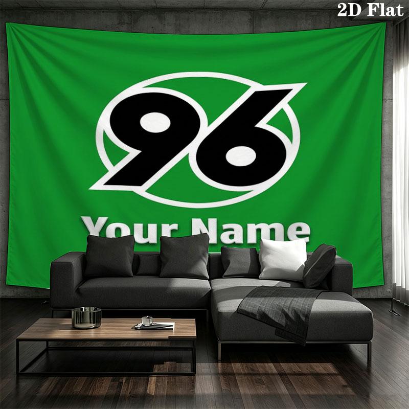 Hannover 96 Custom Name Wall Tapestry Aesthetic Wall Hanging Printed Fabric Blanket Decorative Tapestries for Bedroom Living Room Home Decor